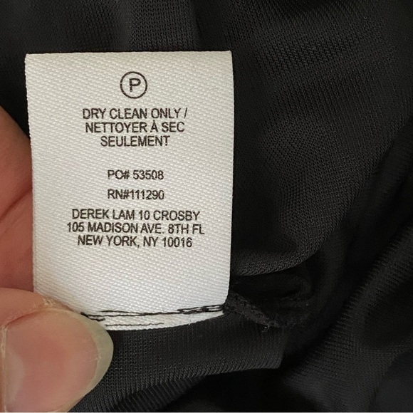 DEREK LAM IO CROSBY Black Sleeveless Cotton Dress with Lace Hem M - Picture 11 of 16